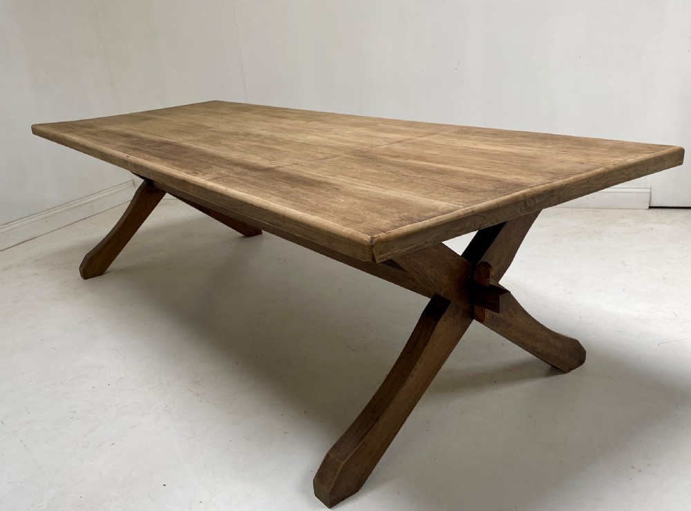 Arts and Crafts Inspired Large Refectory Table with benches  View VII