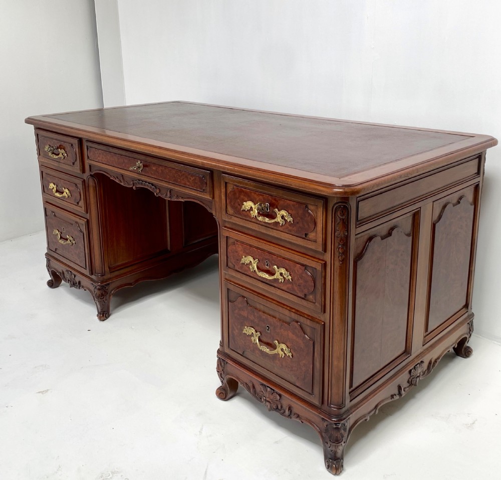 Walnut Pedestal Desk View II