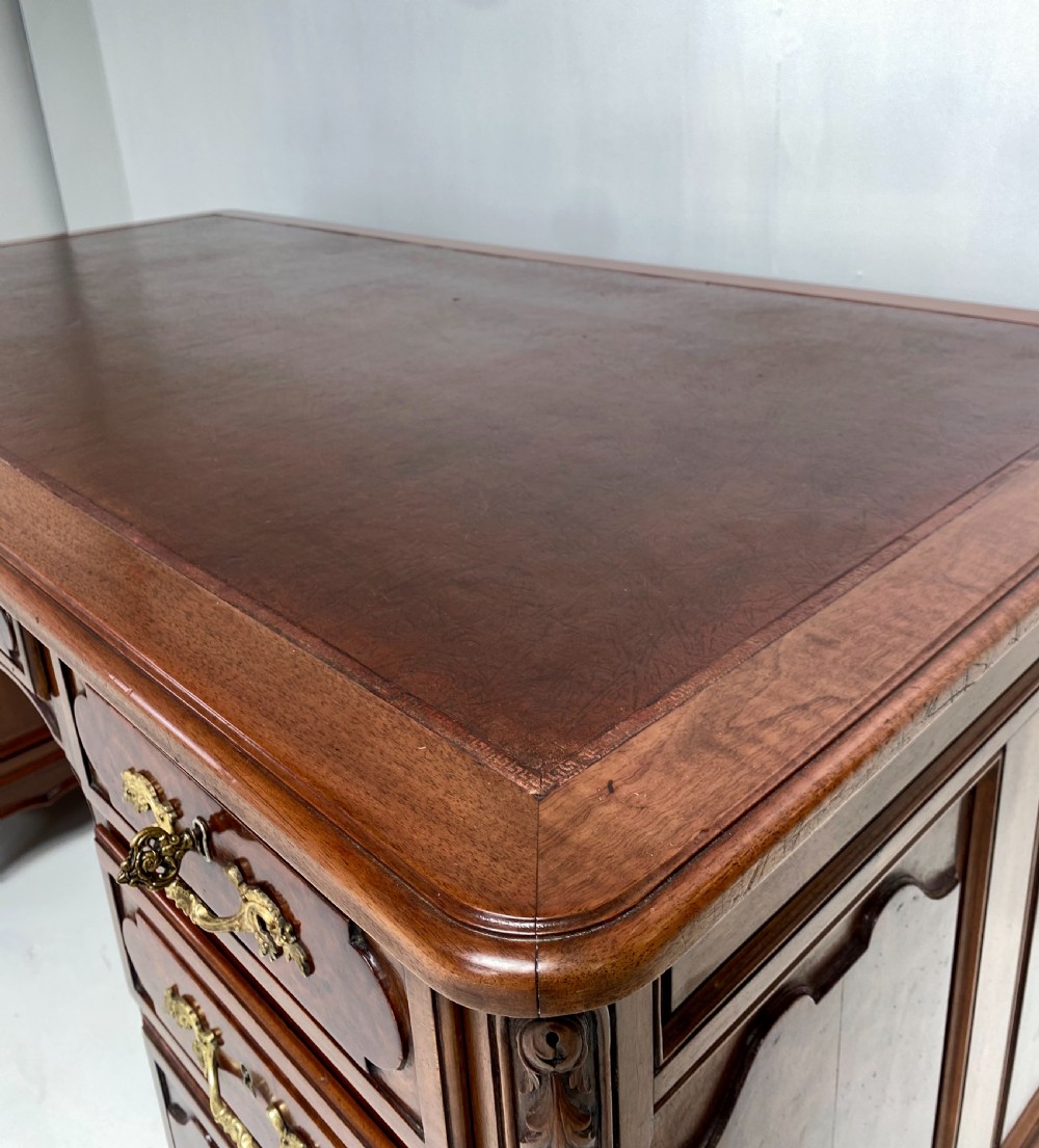 Walnut Pedestal Desk View III