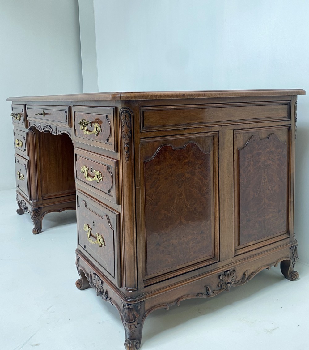 Walnut Pedestal Desk View IV
