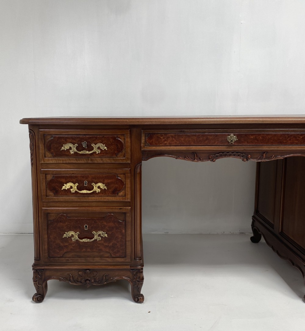 Walnut Pedestal Desk View V