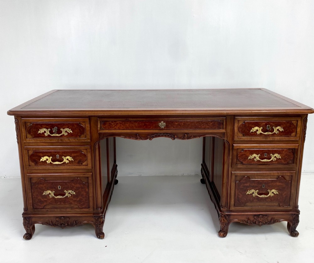 Walnut Pedestal Desk View VI