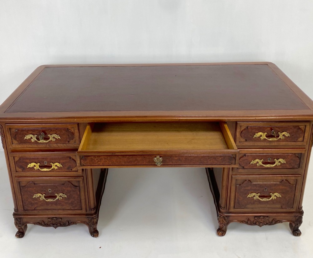 Walnut Pedestal Desk View IX