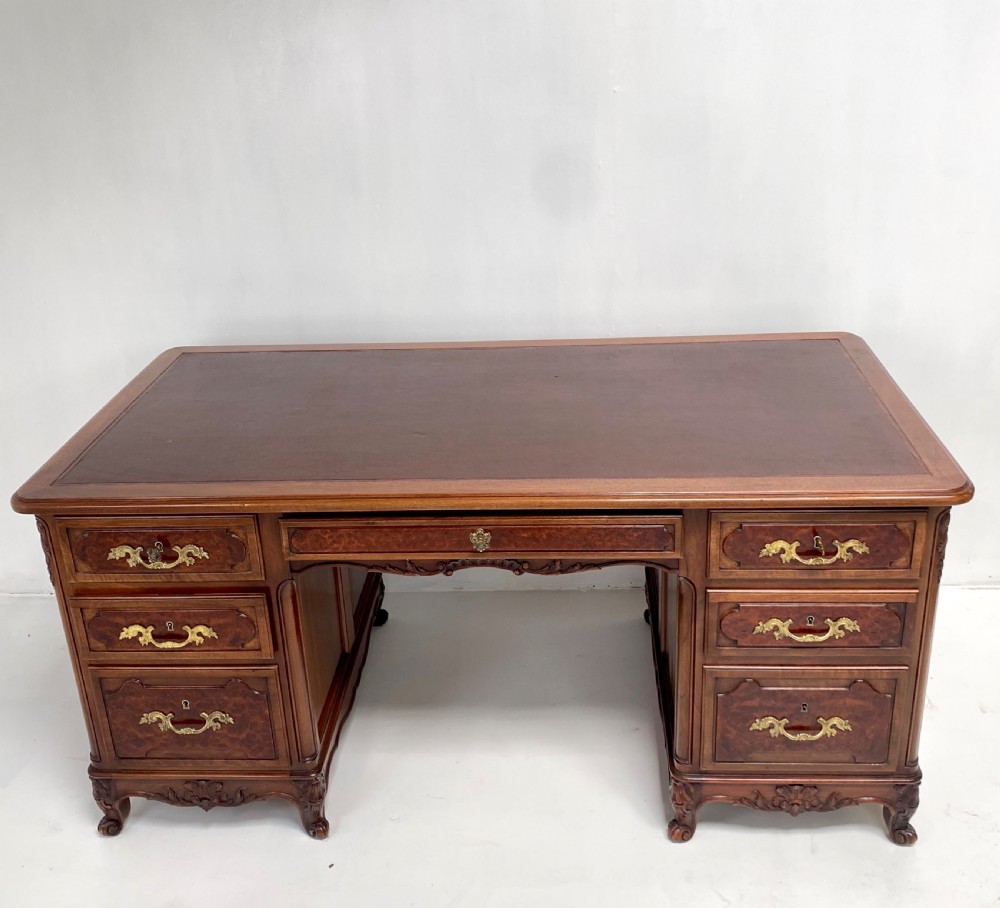 Walnut Pedestal Desk View XI
