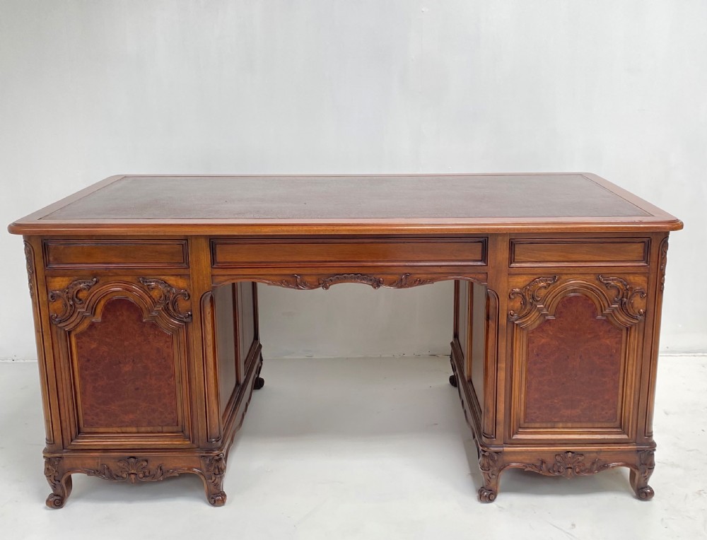 Walnut Pedestal Desk View XIII