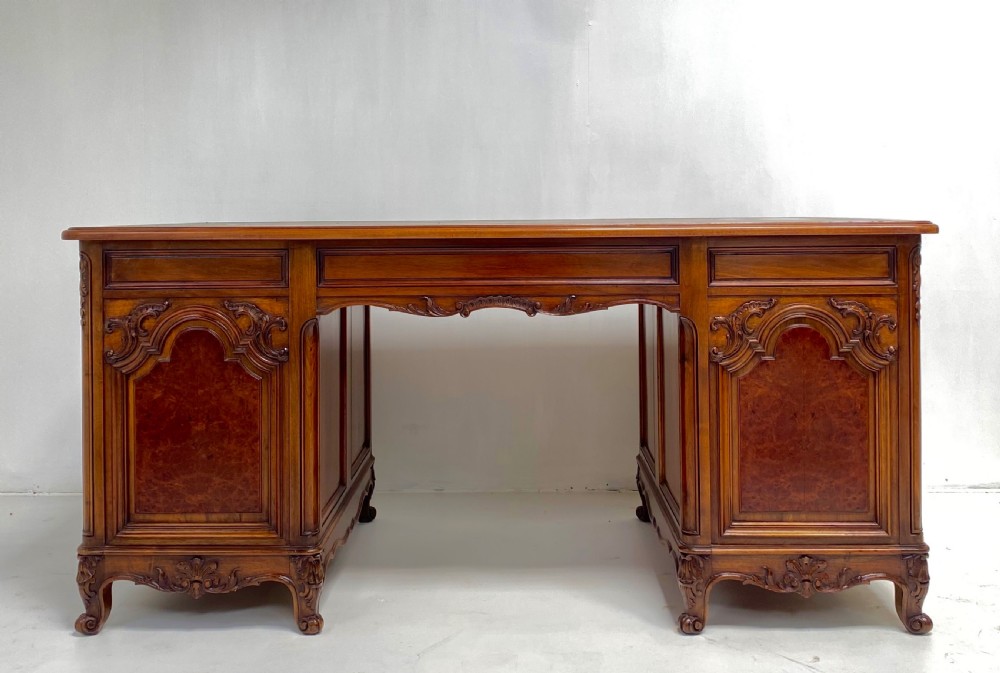 Walnut Pedestal Desk View XIV