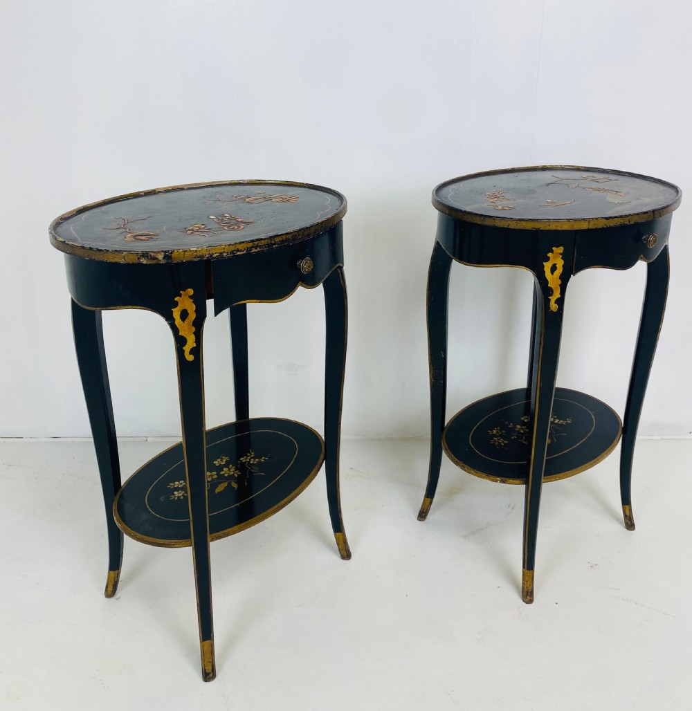 Pair of Chinoiserie Lamp Tables  View V
