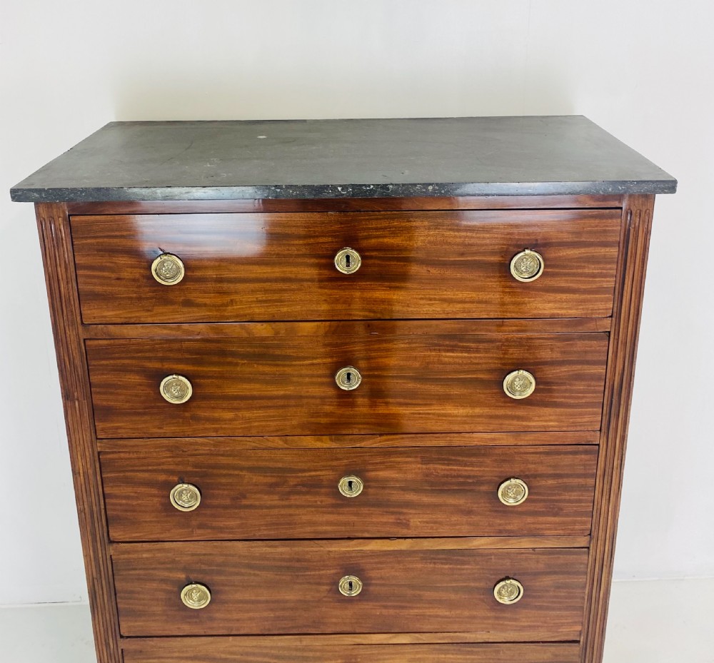 Early 19th Century Tall Chest with Marble Top View V