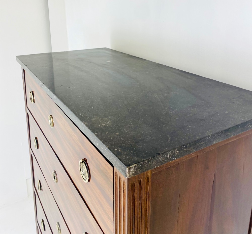 Early 19th Century Tall Chest with Marble Top View VII