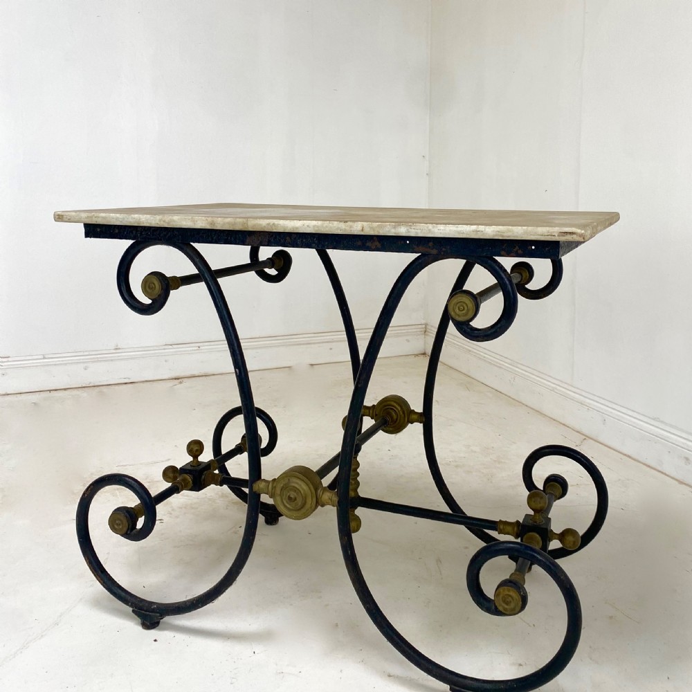 French Marble top Pastry Table
