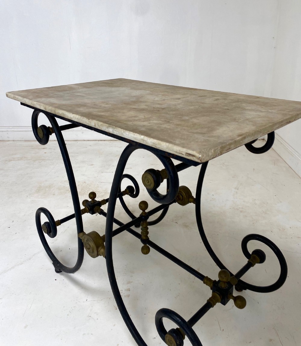 French Marble top Pastry Table View II