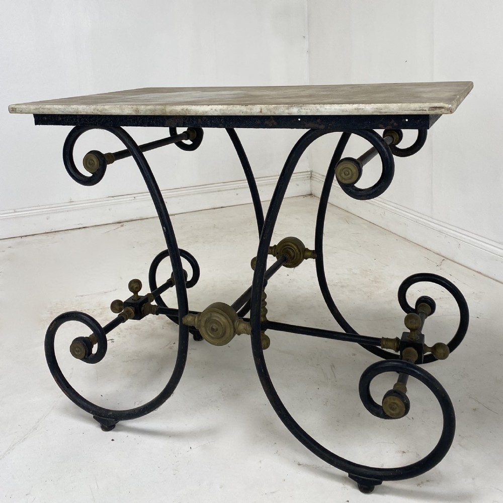 French Marble top Pastry Table View V
