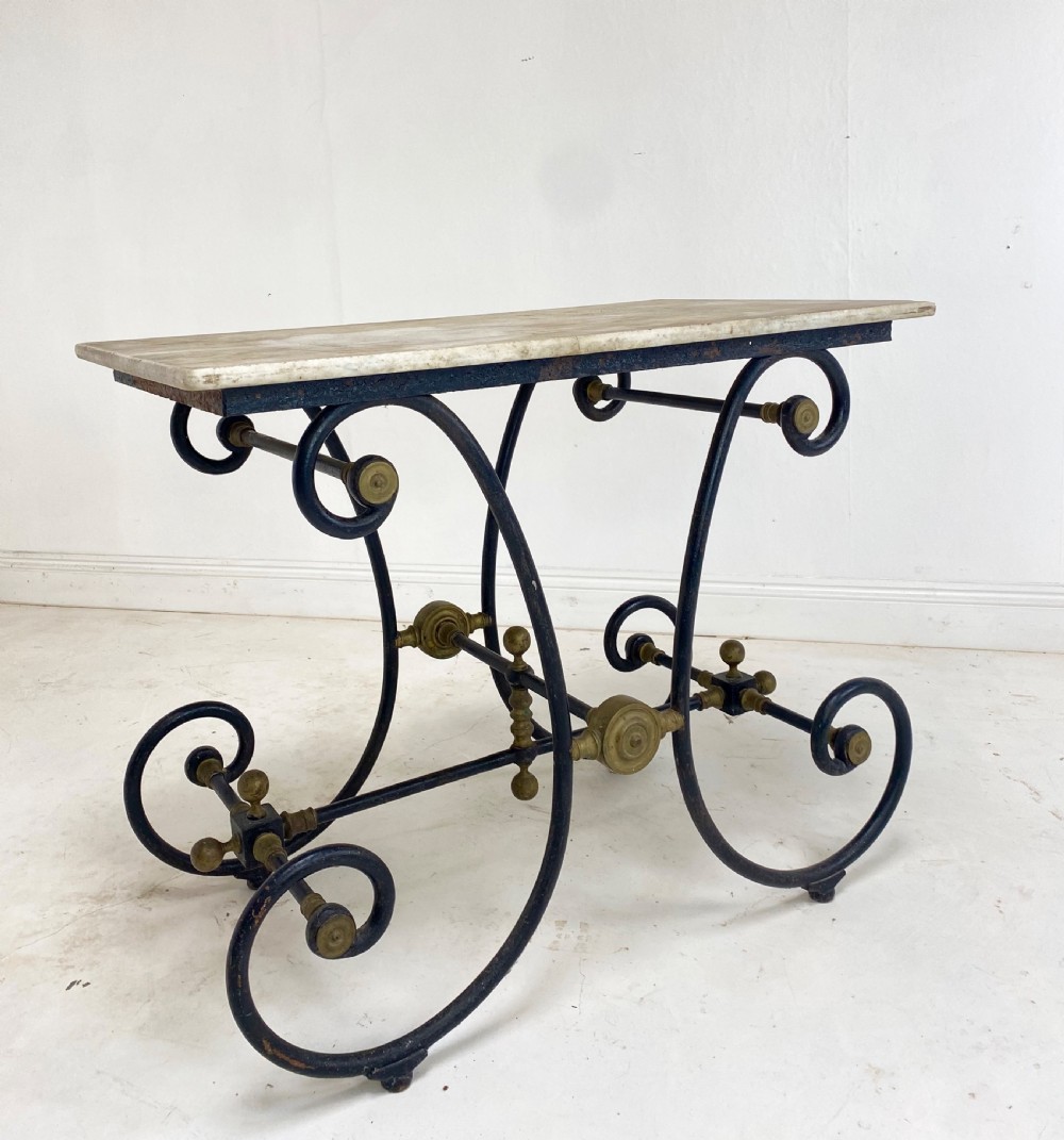 French Marble top Pastry Table View VI