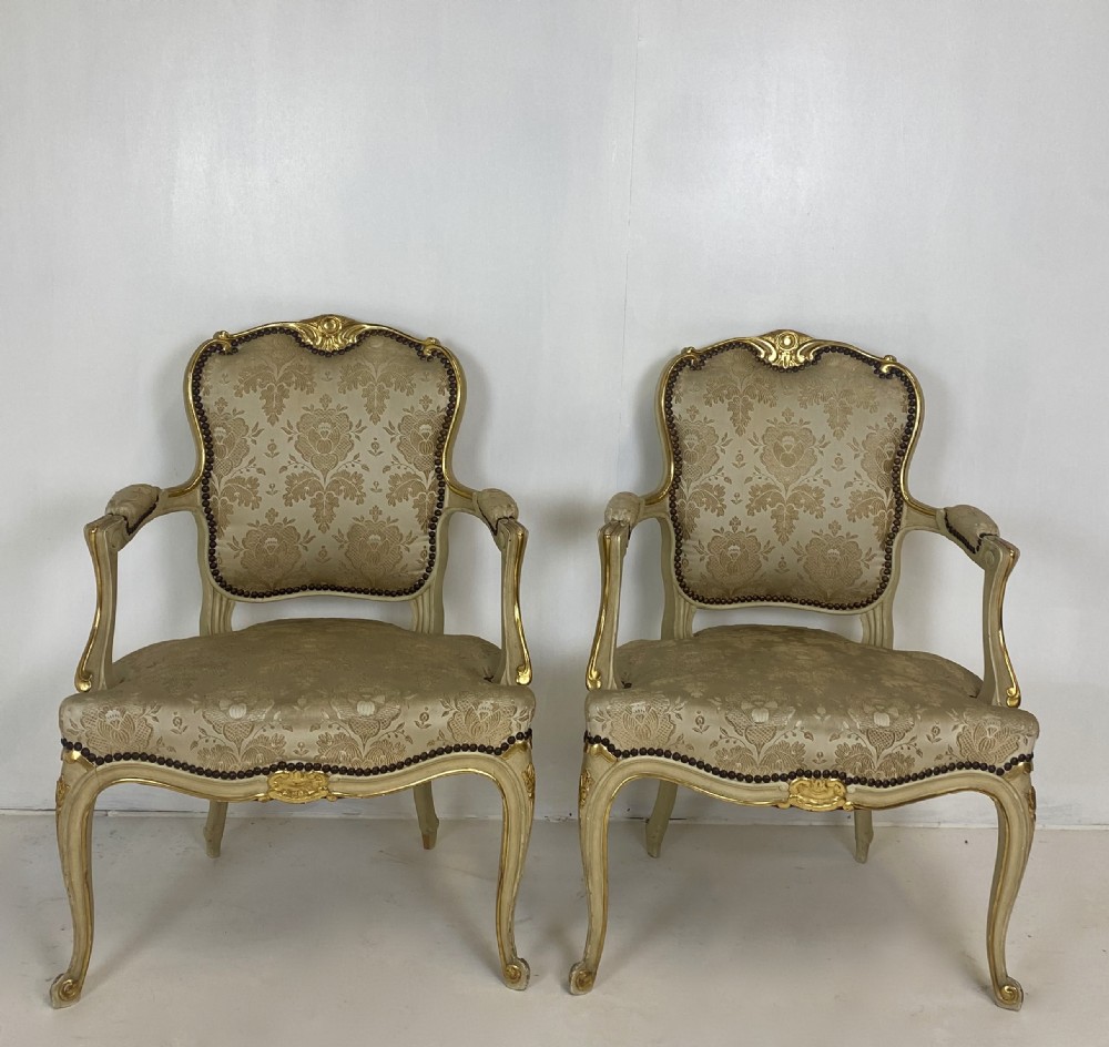 Pair of French arm chairs 