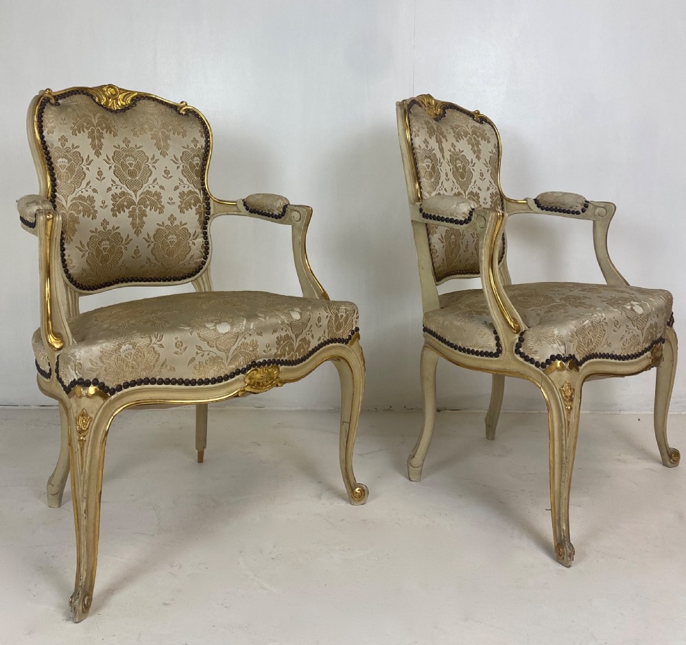 Pair of French arm chairs  View V