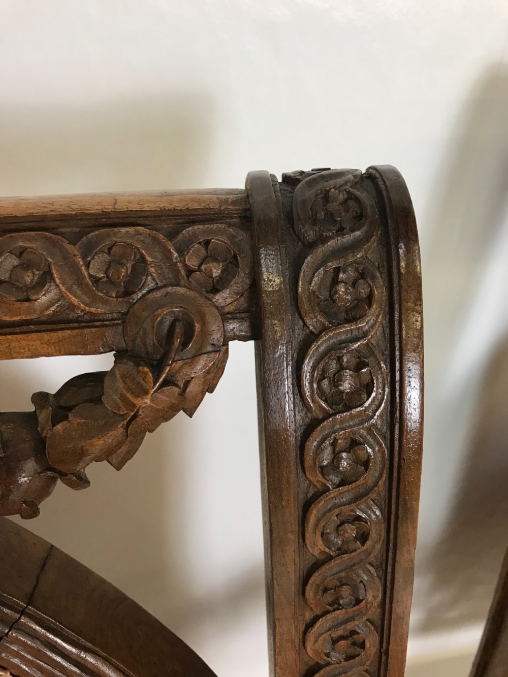 Pair of Large French Walnut Armchairs  View VIII