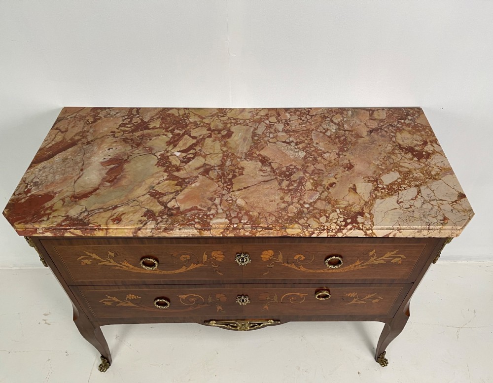 Antique French Marble Top Commode  View II