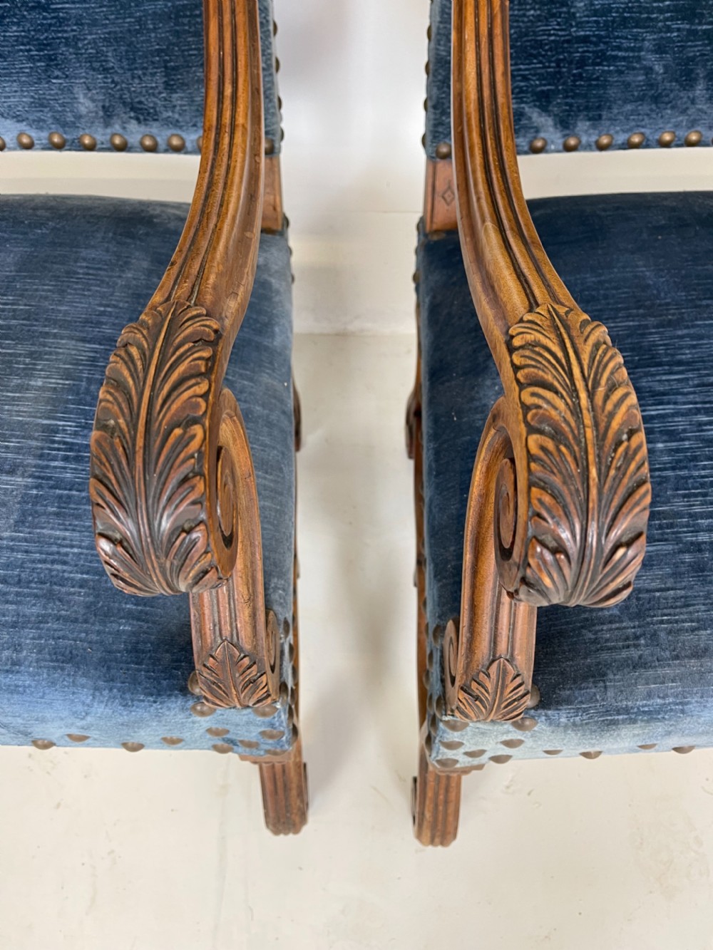 Pair of French Walnut Armchairs  View III