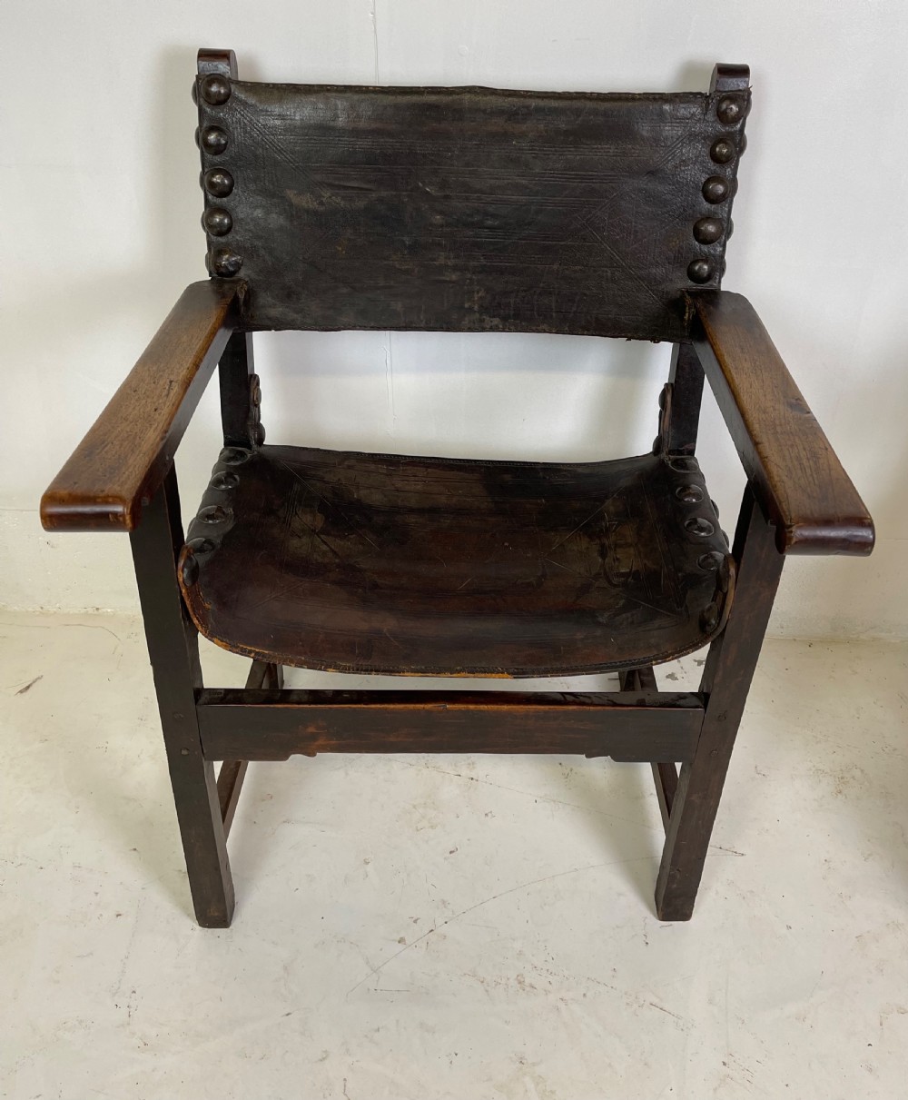 Two 17 th century Spanish walnut Armchairs  View II