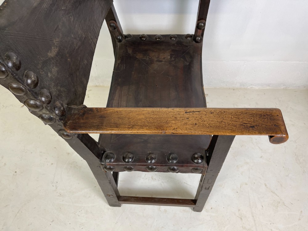 Two 17 th century Spanish walnut Armchairs  View X