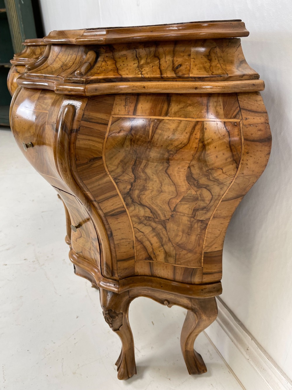 Pair Of Italian Walnut small commodes or Nightstands  View VII