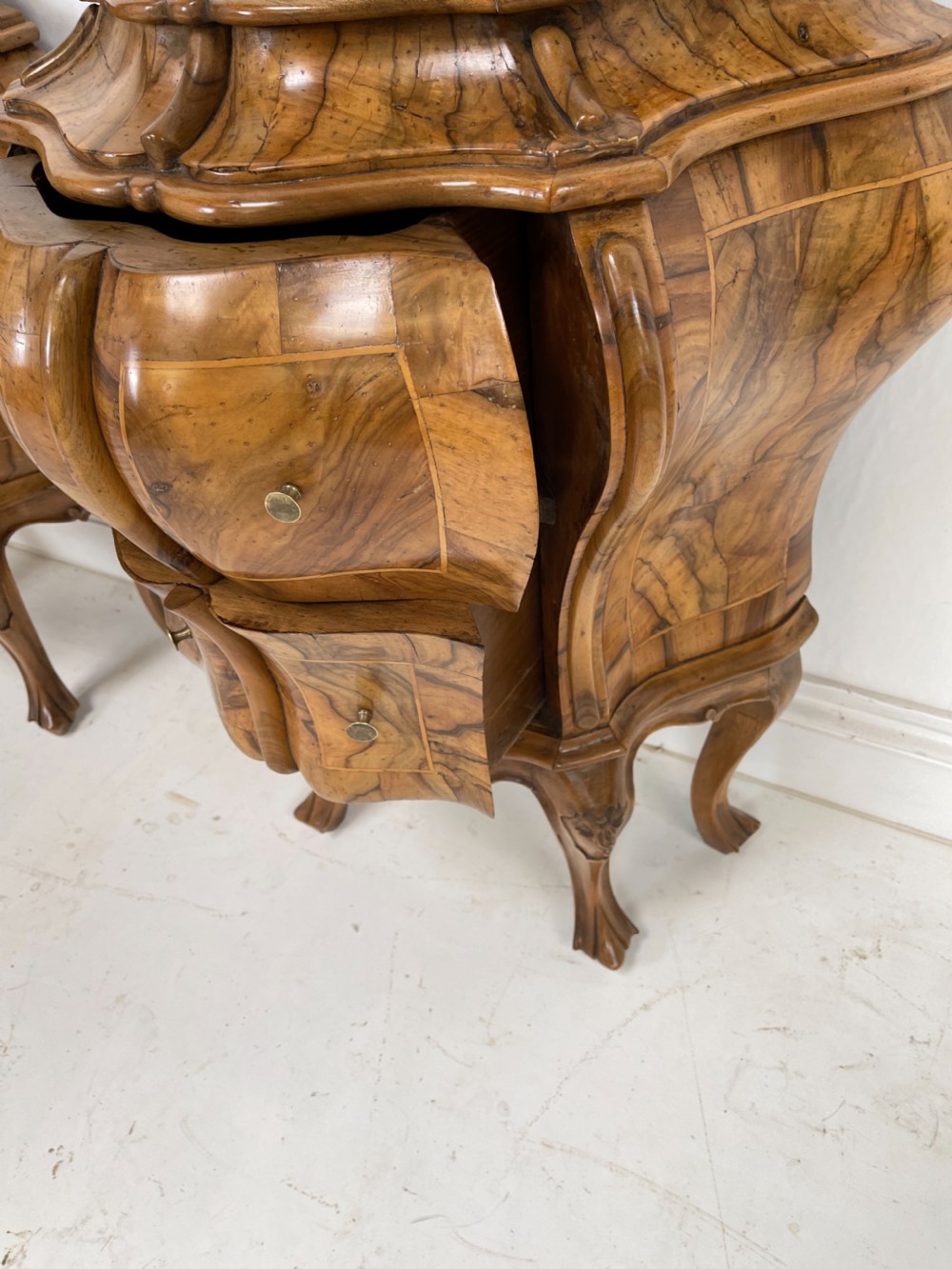 Pair Of Italian Walnut small commodes or Nightstands  View VIII