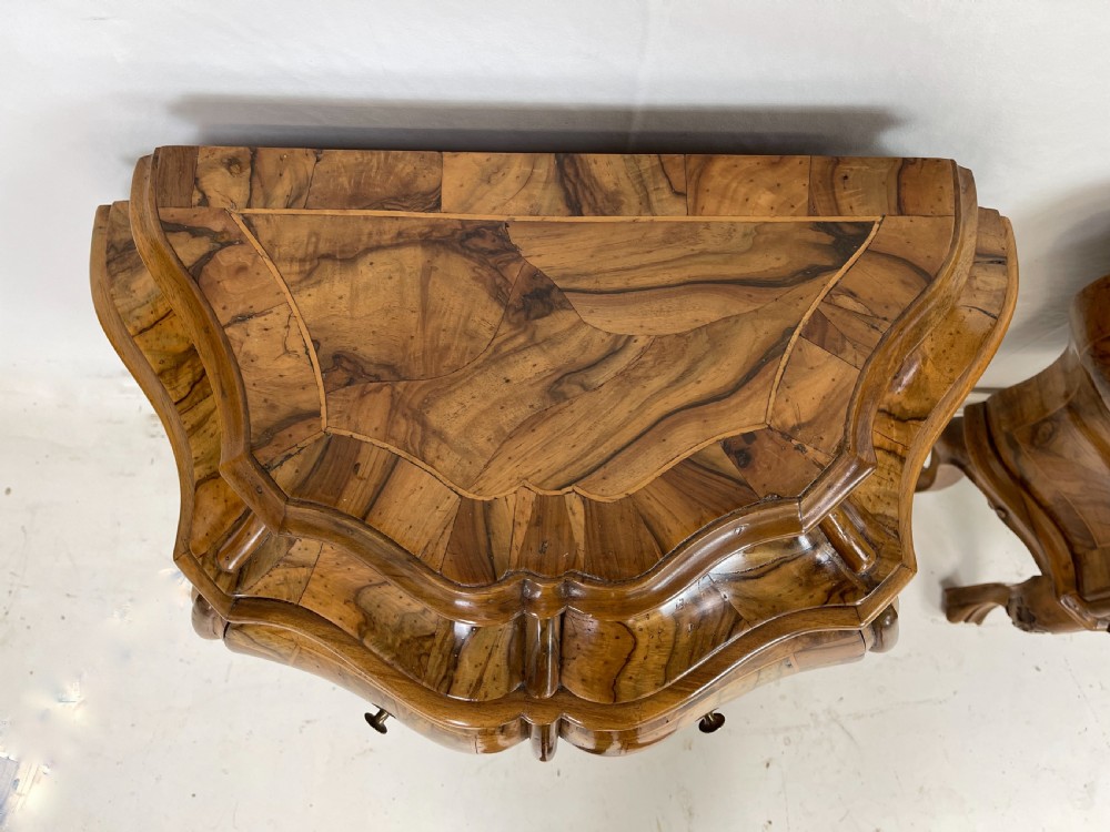 Pair Of Italian Walnut small commodes or Nightstands  View X