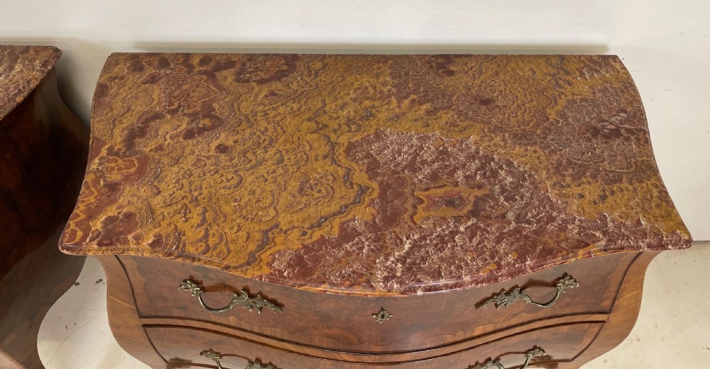 Pair of walnut Italian commodes  View VII