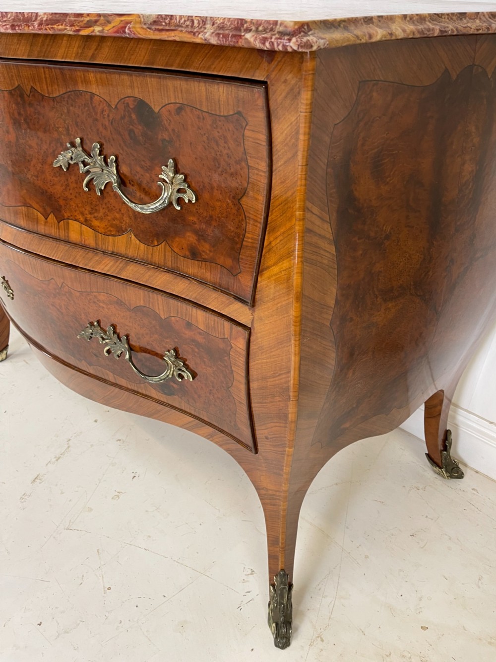 Pair of walnut Italian commodes  View XII