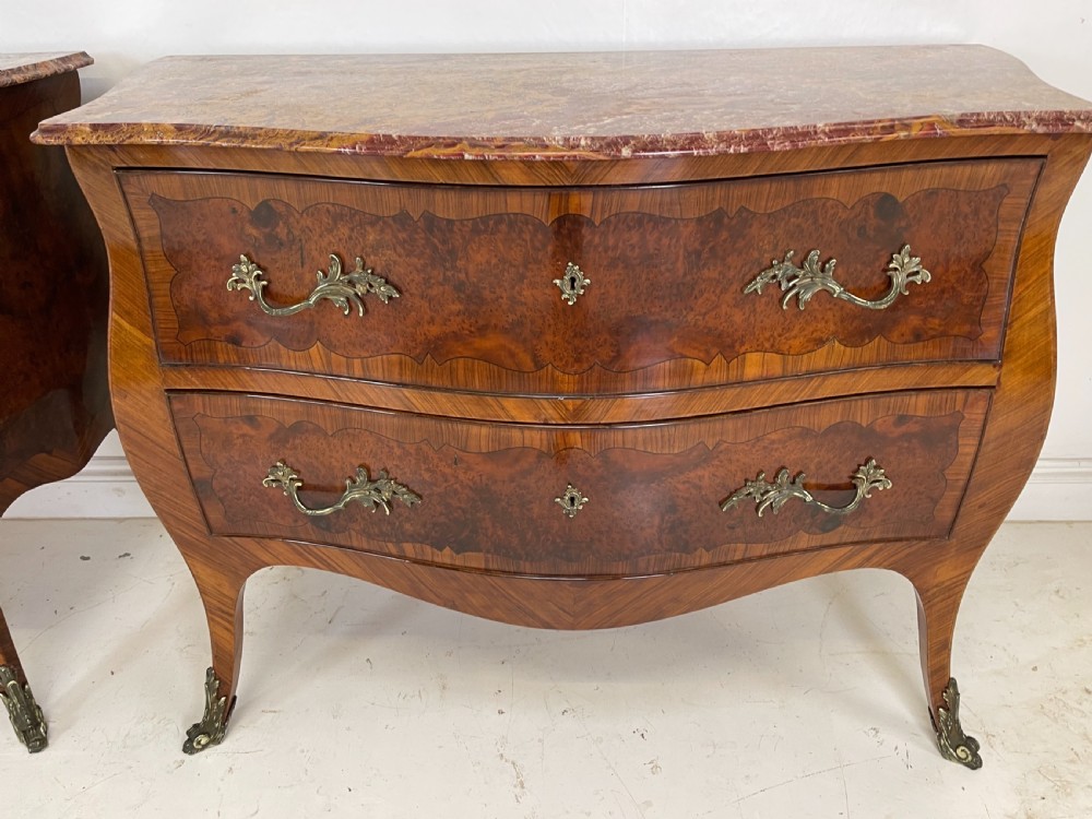 Pair of walnut Italian commodes  View XIII