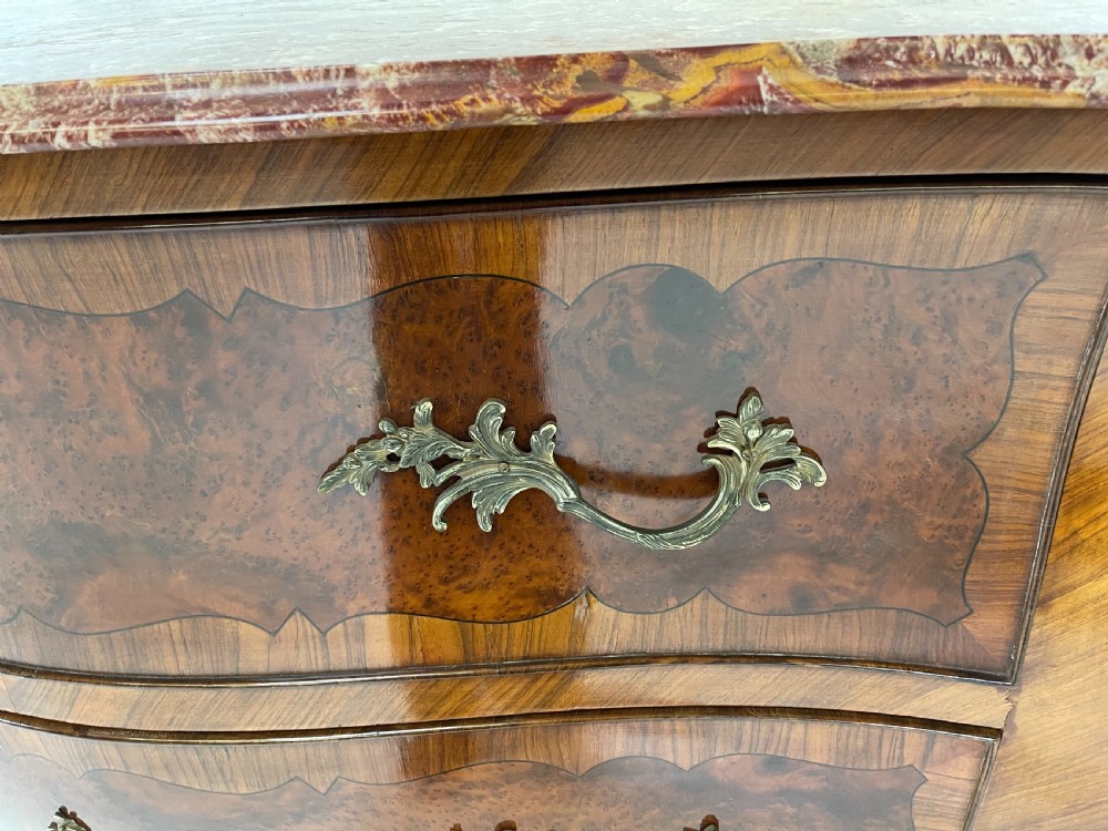 Pair of walnut Italian commodes  View XV