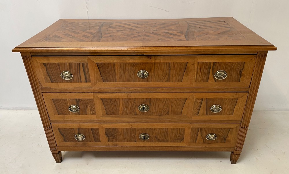 French Walnut parquetry Commode 