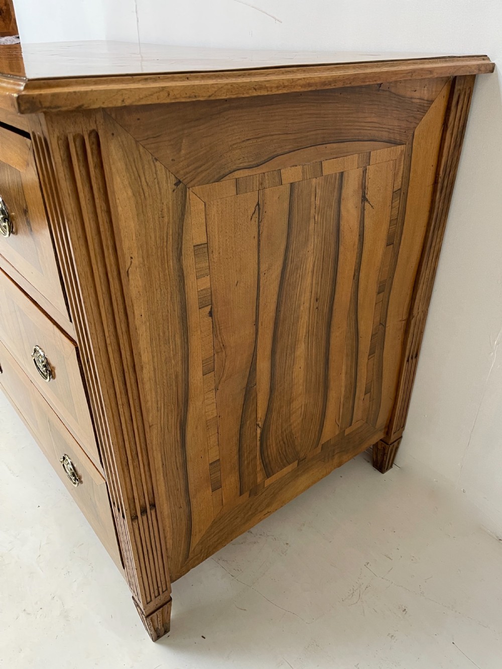 French Walnut parquetry Commode  View V