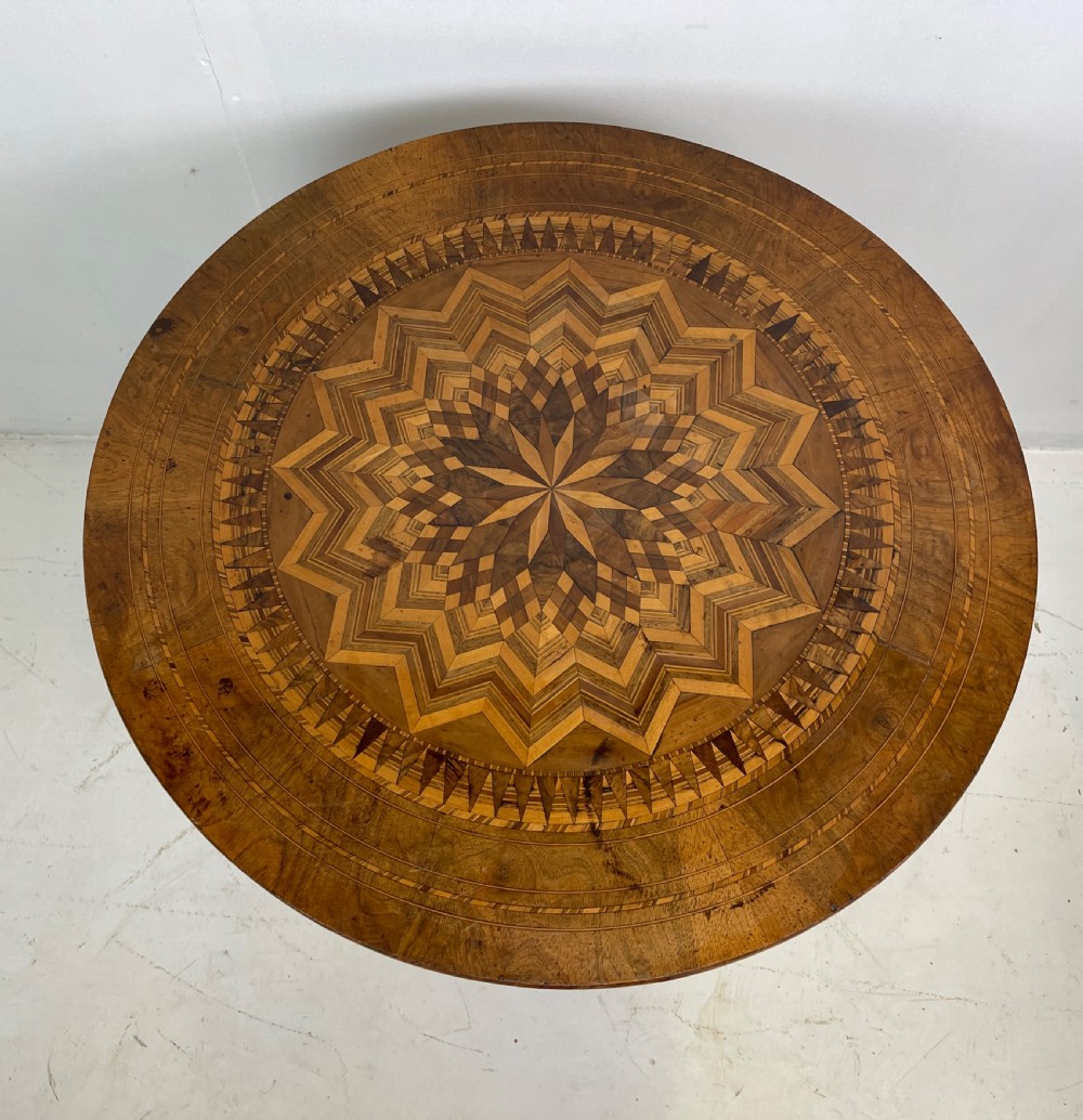 19 th century Italian Parquetry table  View II