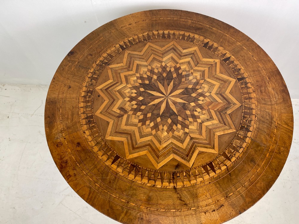 19 th century Italian Parquetry table  View VI