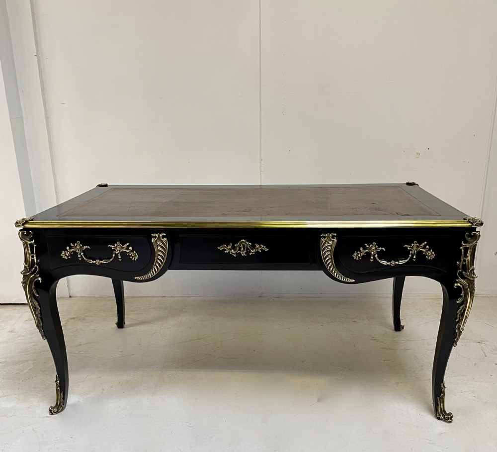 Louis XV Ebonised Bureaux Plat  View X