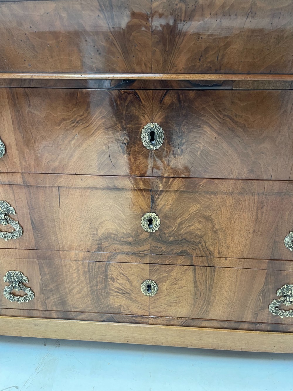 French Empire walnut Commode  View IV
