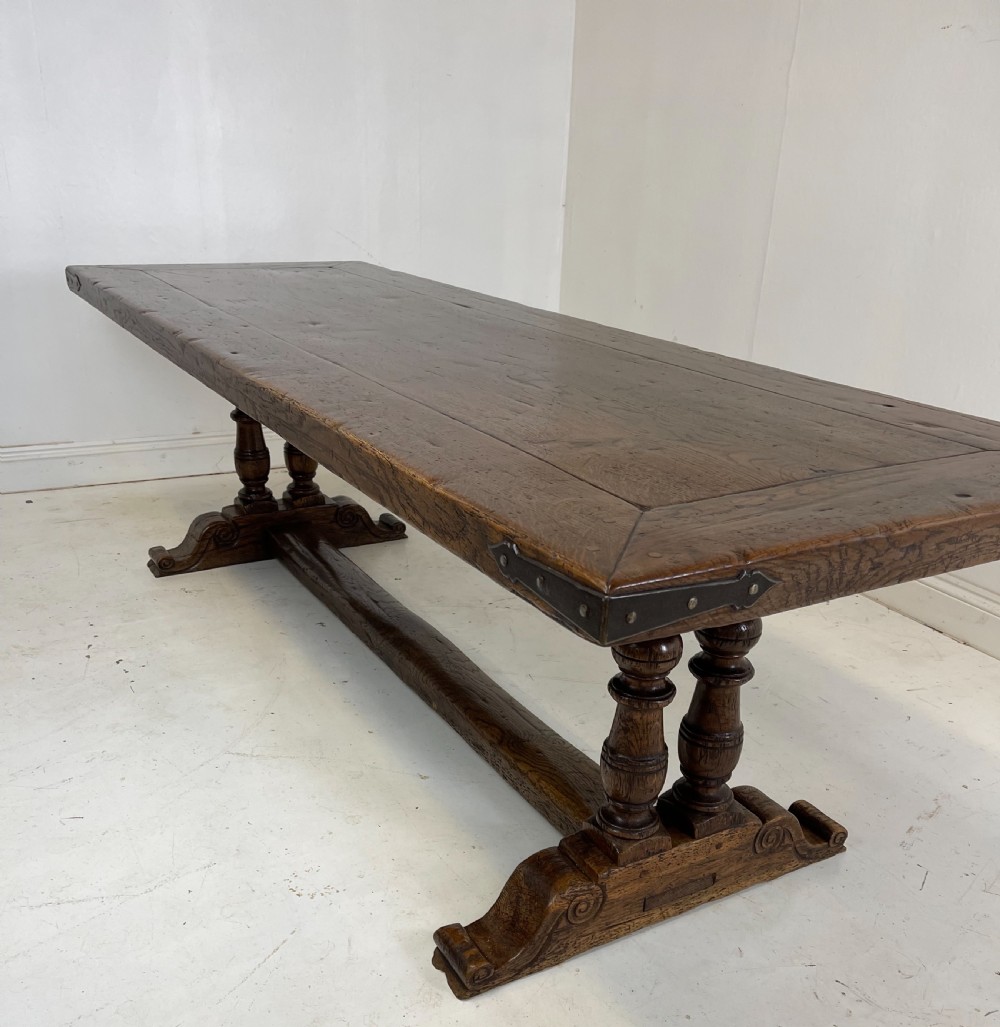 Oak Refectory Table 250 cm long View IX