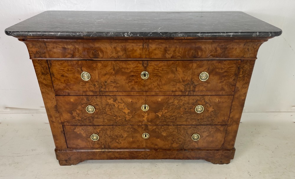 French walnut marble top Commode 