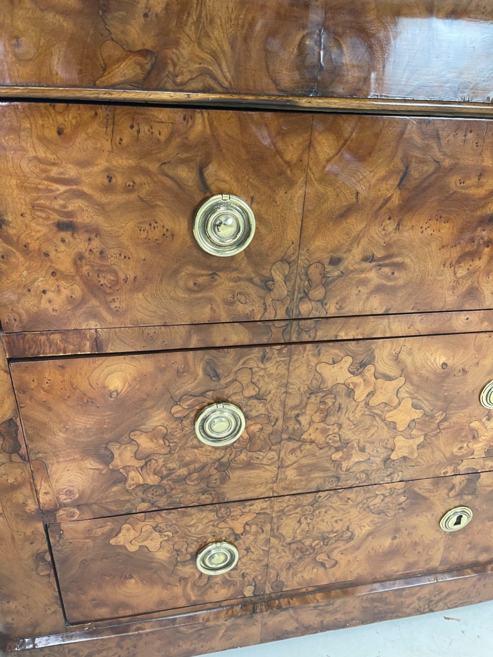 French walnut marble top Commode  View V