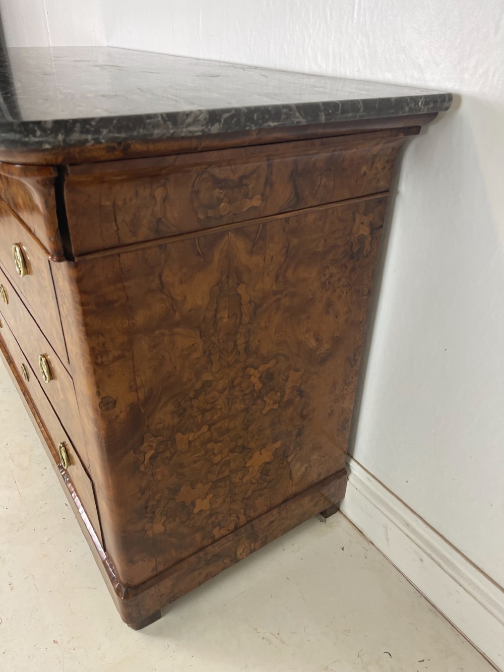 French walnut marble top Commode  View VII