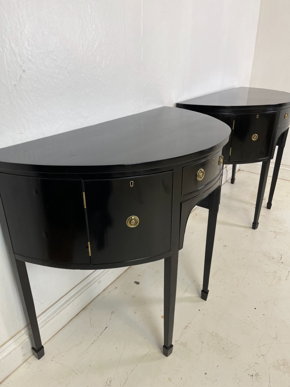 Pair Of Ebonized Sideboards  View IX