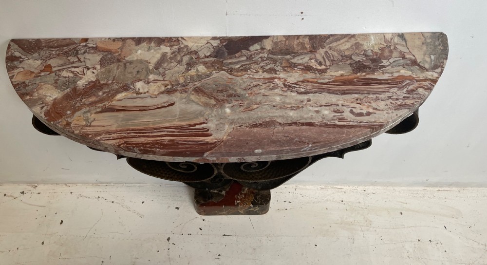 Art Deco Wrought Iron Console Table  View IV
