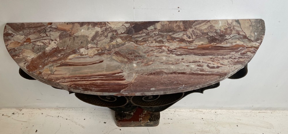 Art Deco Wrought Iron Console Table  View V