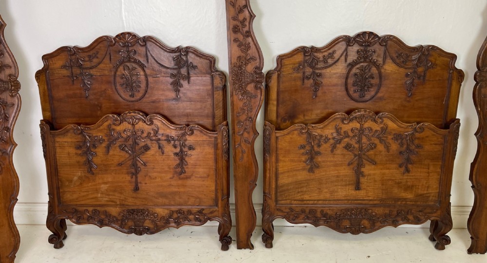 Pair Of French Walnut Beds 