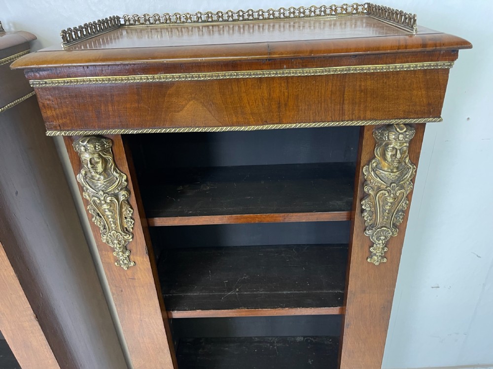 Pair of Ormolu mounted walnut Bookcases  View VII
