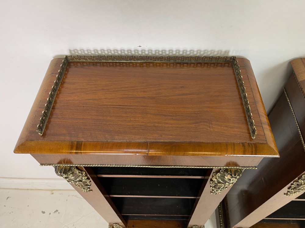 Pair of Ormolu mounted walnut Bookcases  View VIII