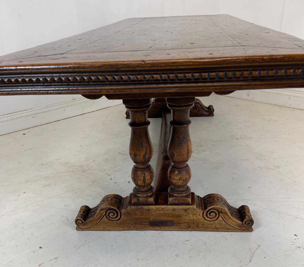 Walnut Refectory Dining Table  View VI