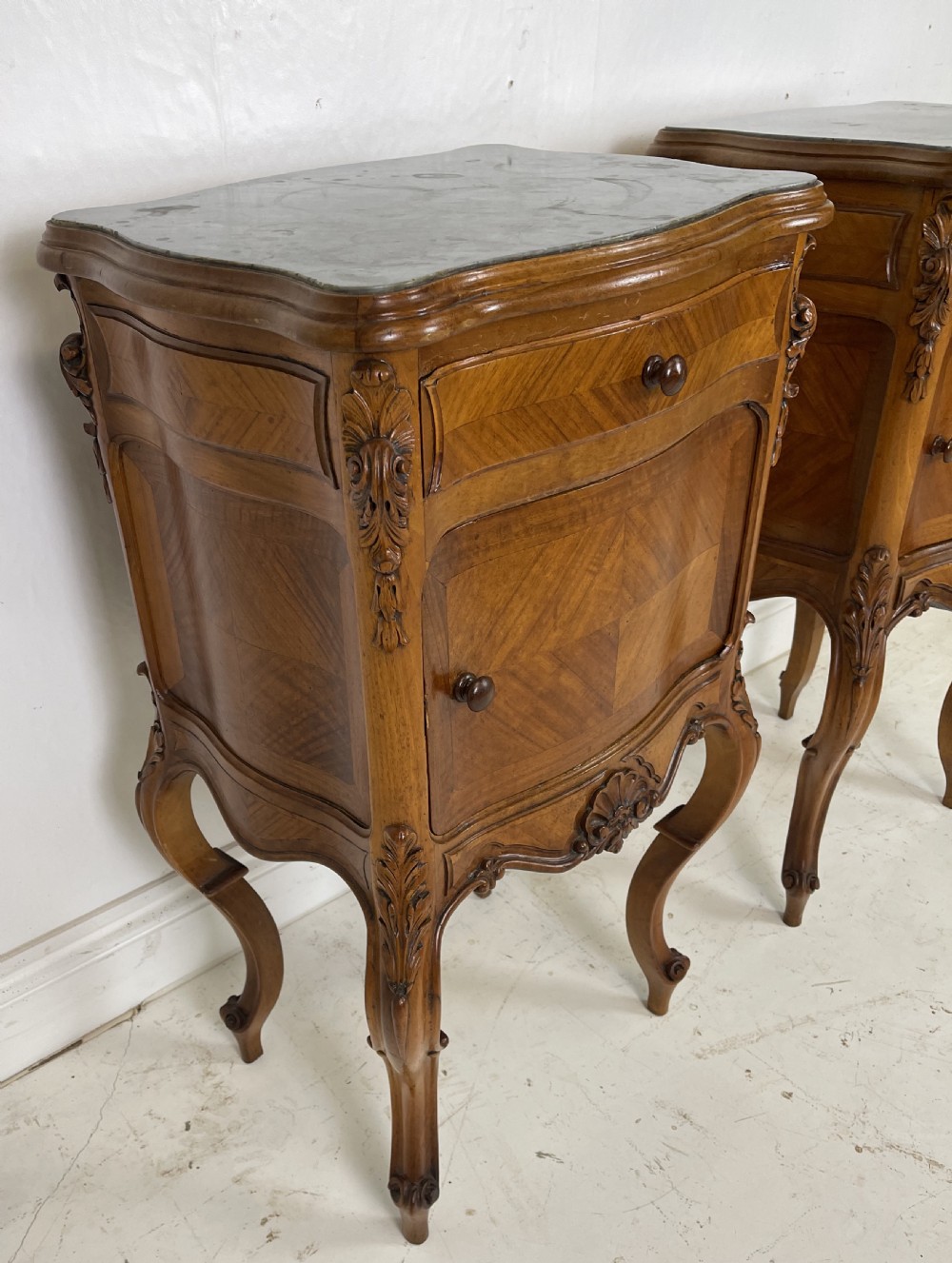 Pair Of French Walnut Nightstands  View III