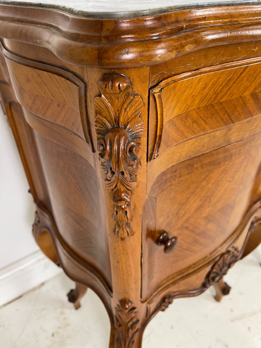 Pair Of French Walnut Nightstands  View IV